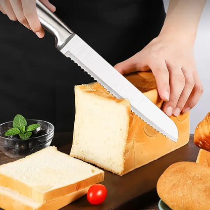 All Steel Kitchen Knife Set 7inch Santoku Knife Multi-Purpose Butcher Knife Bread Cutting Melon Fruit Knife Kitchen Accessories