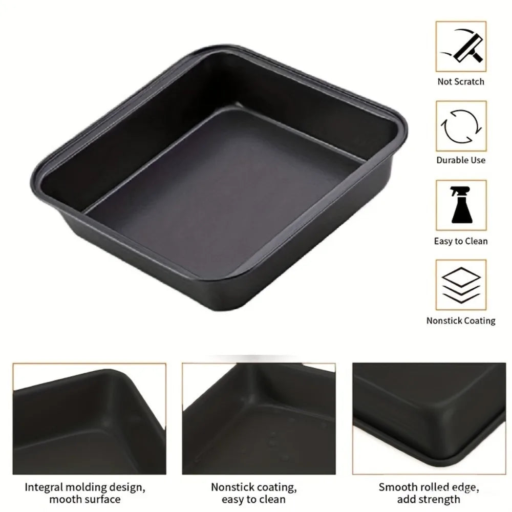 Nonstick Rectangular Carbon Steel Roasting Pan | Rustproof Baking Tray for Bread Cake Professional Kitchen Utensils Carbon Steel
