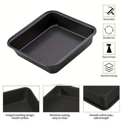 Nonstick Rectangular Carbon Steel Roasting Pan | Rustproof Baking Tray for Bread Cake Professional Kitchen Utensils Carbon Steel
