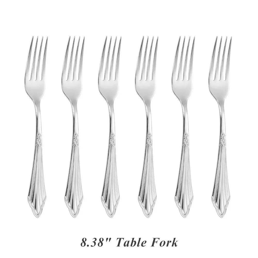 6pcs Table Spoons Set of 6 Stainless Steel Tablespoon Soup Spoon Set Royal 6 Pieces Dinner Spoon for Kitchen/Home/Restaurant