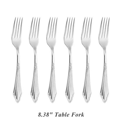 6pcs Table Spoons Set of 6 Stainless Steel Tablespoon Soup Spoon Set Royal 6 Pieces Dinner Spoon for Kitchen/Home/Restaurant