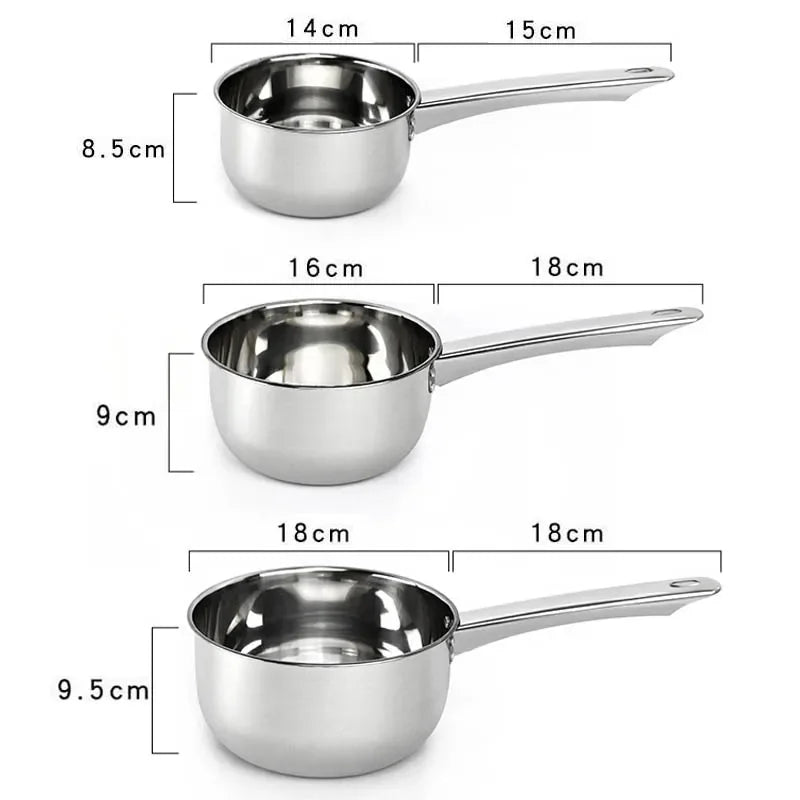 Stainless Steel Pan Pot Thickening Non-stick Suop Pan with Handle Milk Pot Hot Pot Household Cooking Tools Kitchen Utensils