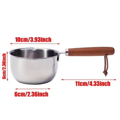 Stainless Steel Hot Oil Pot Milk Pan Stainless Steel Sauce Small Saucepan Cooking Boiling Butter Warmer Melting Kitchen Pan