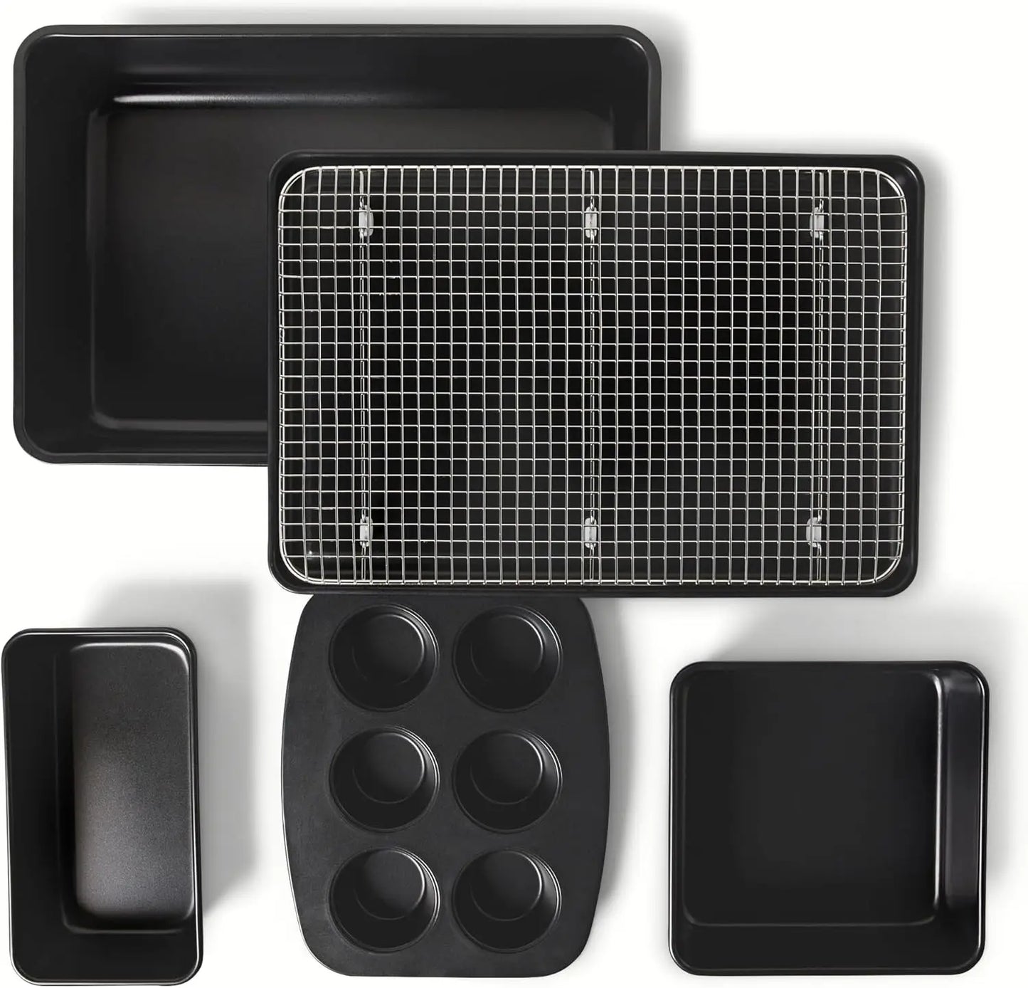 Nonstick Bakeware 6-Piece Set, Stackable, Dishwasher and Oven-Safe, Baking Pan