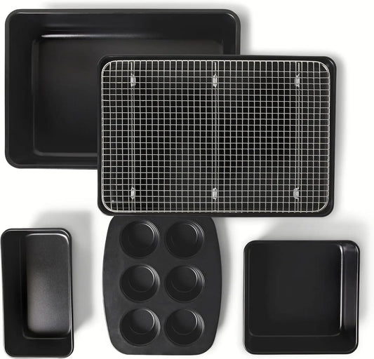 Nonstick Bakeware 6-Piece Set, Stackable, Dishwasher and Oven-Safe, Baking Pan