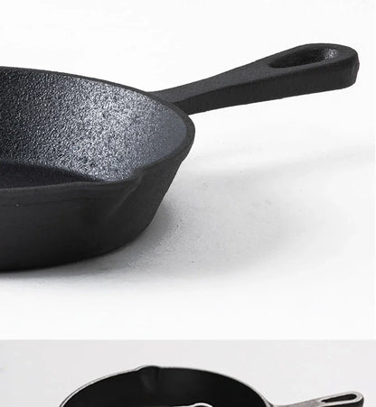 Cast Iron Frying Pan 14/16/20cm Non-stick Fried Steak Pot Egg Pancake Skillet for Gas Induction Cooker Universal Cookware