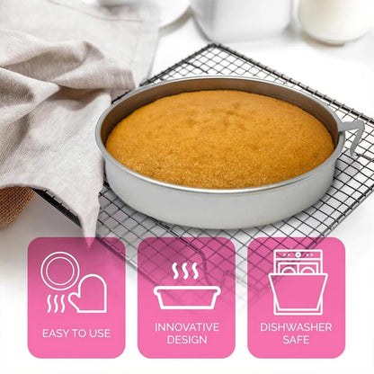Round Cake Pans DIY Stainless Steel Baking Mold for Cheesecake Sponge Cake Non Stick Oven Safe Bakeware Cake Decorating Tools