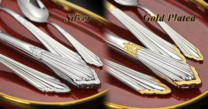 Royal Pack of 6 Table Knives Mirror Polished Set of 6 Dinner Knife Dishwasher Safe Suitable for Home Use Kitchen Pub