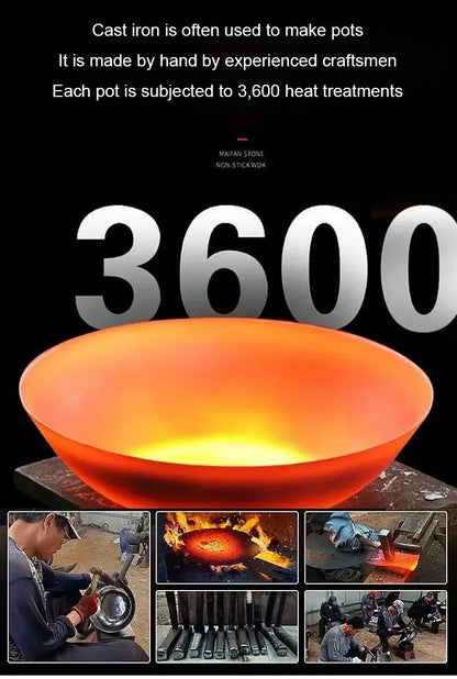 Cast Iron Pot Uncoated And Non Stick wok Casserole kitchen cooking pot cast iron skillet Cookware wok pan fry pan