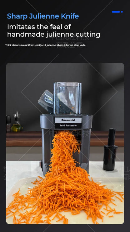 220V Vegetable Chopper  Multifunctional Electric Cutting Machine Carrot Potato Cutter Slice Shred Diced Food Processor