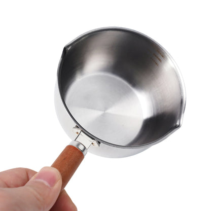 Stainless Steel Hot Oil Pot Milk Pan Stainless Steel Sauce Small Saucepan Cooking Boiling Butter Warmer Melting Kitchen Pan