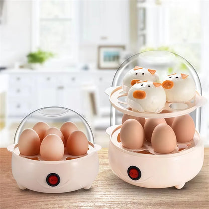 Multifunctional Egg Boiler Electric Egg Steamer Cooking Breakfast Machine Multi-Layers Egg Cooker Mini Steamer Poacher Kitchen