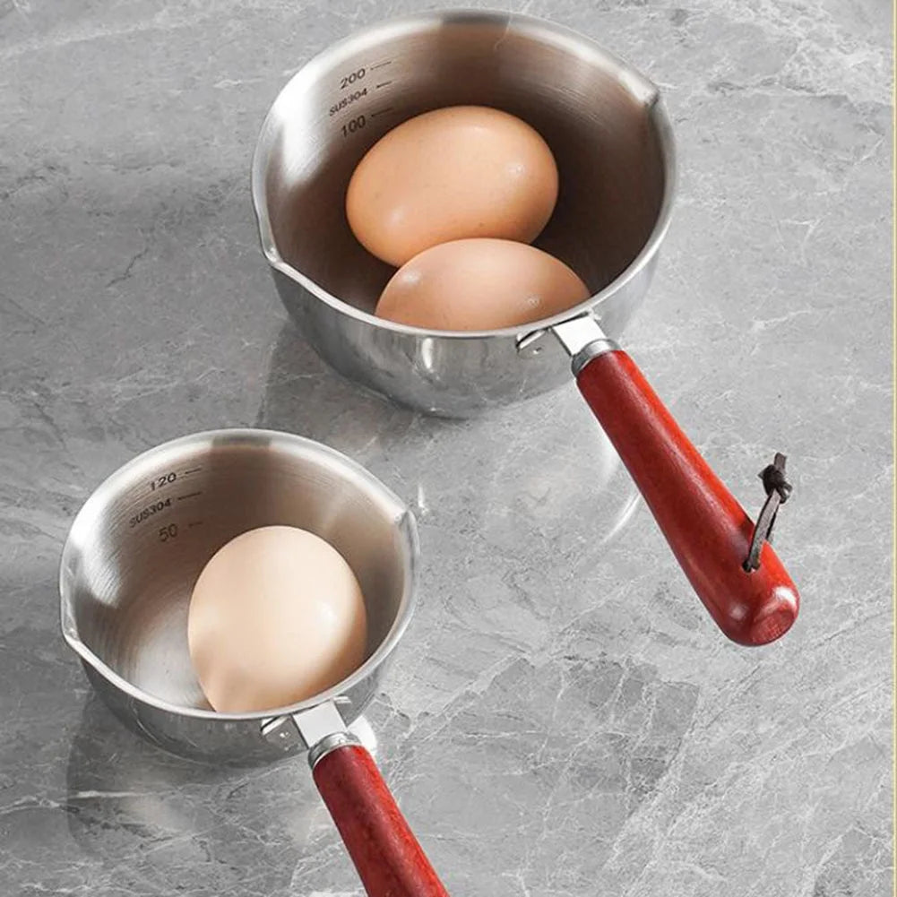 Stainless Steel Hot Oil Pot Milk Pan Stainless Steel Sauce Small Saucepan Cooking Boiling Butter Warmer Melting Kitchen Pan