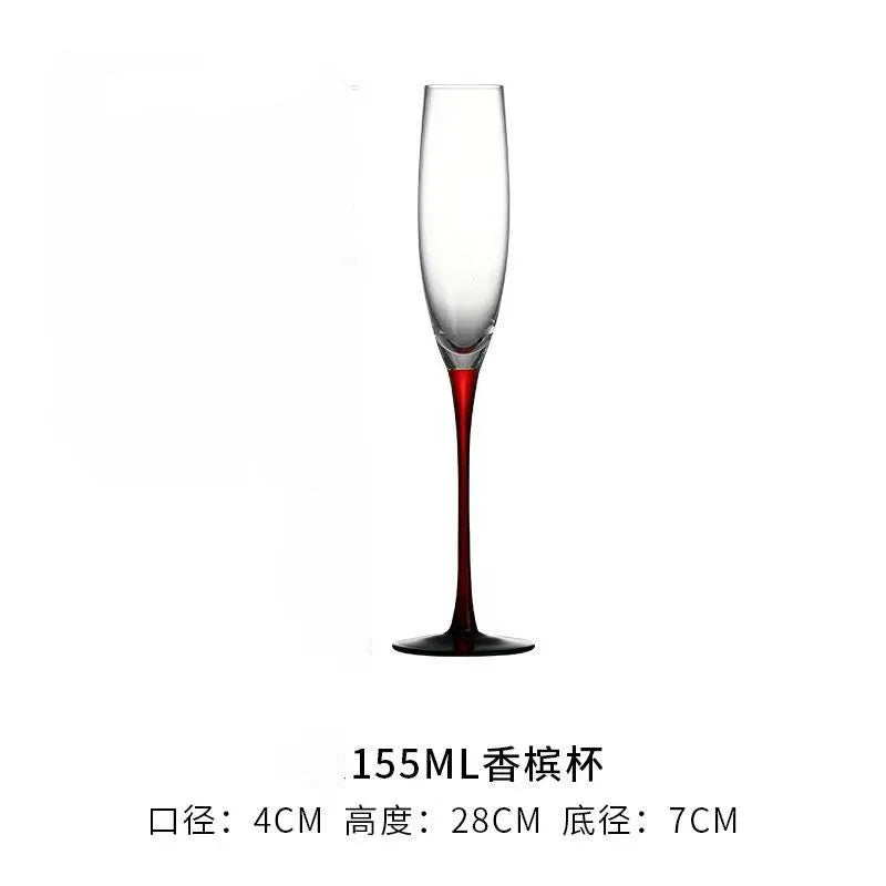2Pcs/sets European Champagne Glass Goblet Gift Box Creative Crystal Glass Red Wine Champagne Glass Friends And Couples Gift
