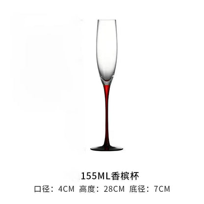 2Pcs/sets European Champagne Glass Goblet Gift Box Creative Crystal Glass Red Wine Champagne Glass Friends And Couples Gift