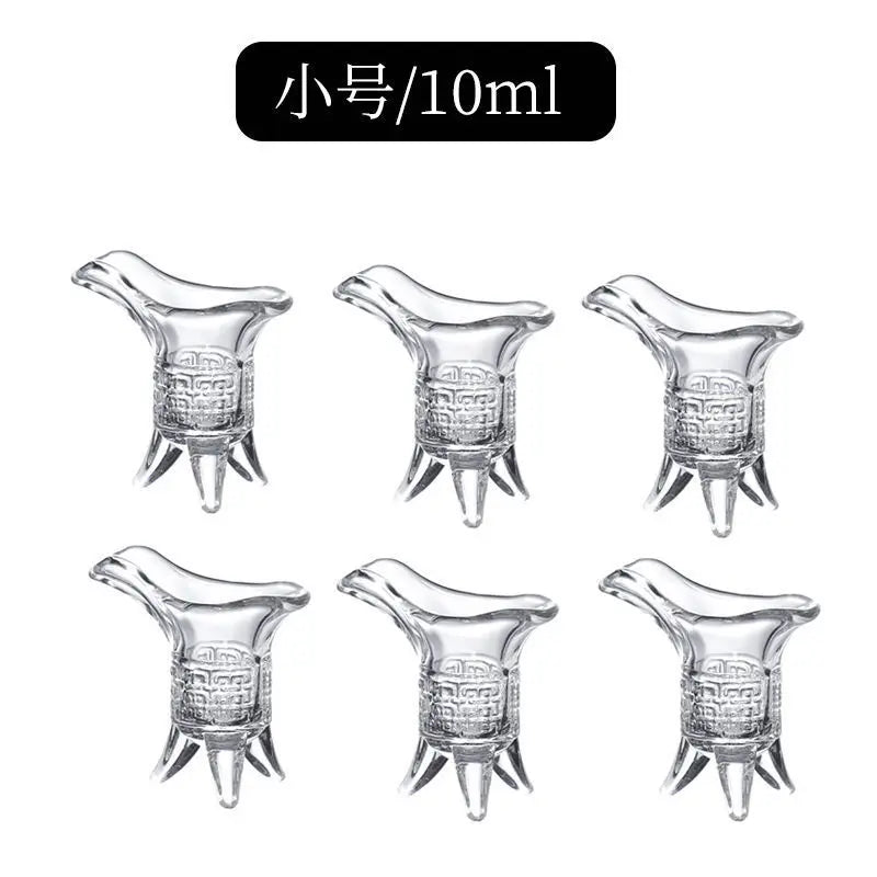 10ml/100ml-6Pcs/set Transparent Wine Glass Set Spirit Glass Brandy Whiskey Vodka Shot Glass Nordic Style Family Party Wine Set