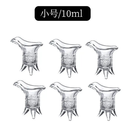 10ml/100ml-6Pcs/set Transparent Wine Glass Set Spirit Glass Brandy Whiskey Vodka Shot Glass Nordic Style Family Party Wine Set