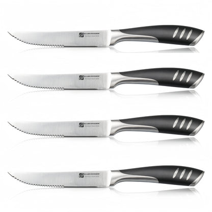 1/4/6/8 German High Carbon Stainless Steel Steak Knife Set Table Knife And Table Fork Set Double Forged Full Handle Dinner Knife