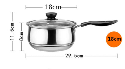 Stainless Steel pot Double Bottom Soup Pot Nonmagnetic Cooking Multi purpose Cookware Non stick Pan induction cooker used pot