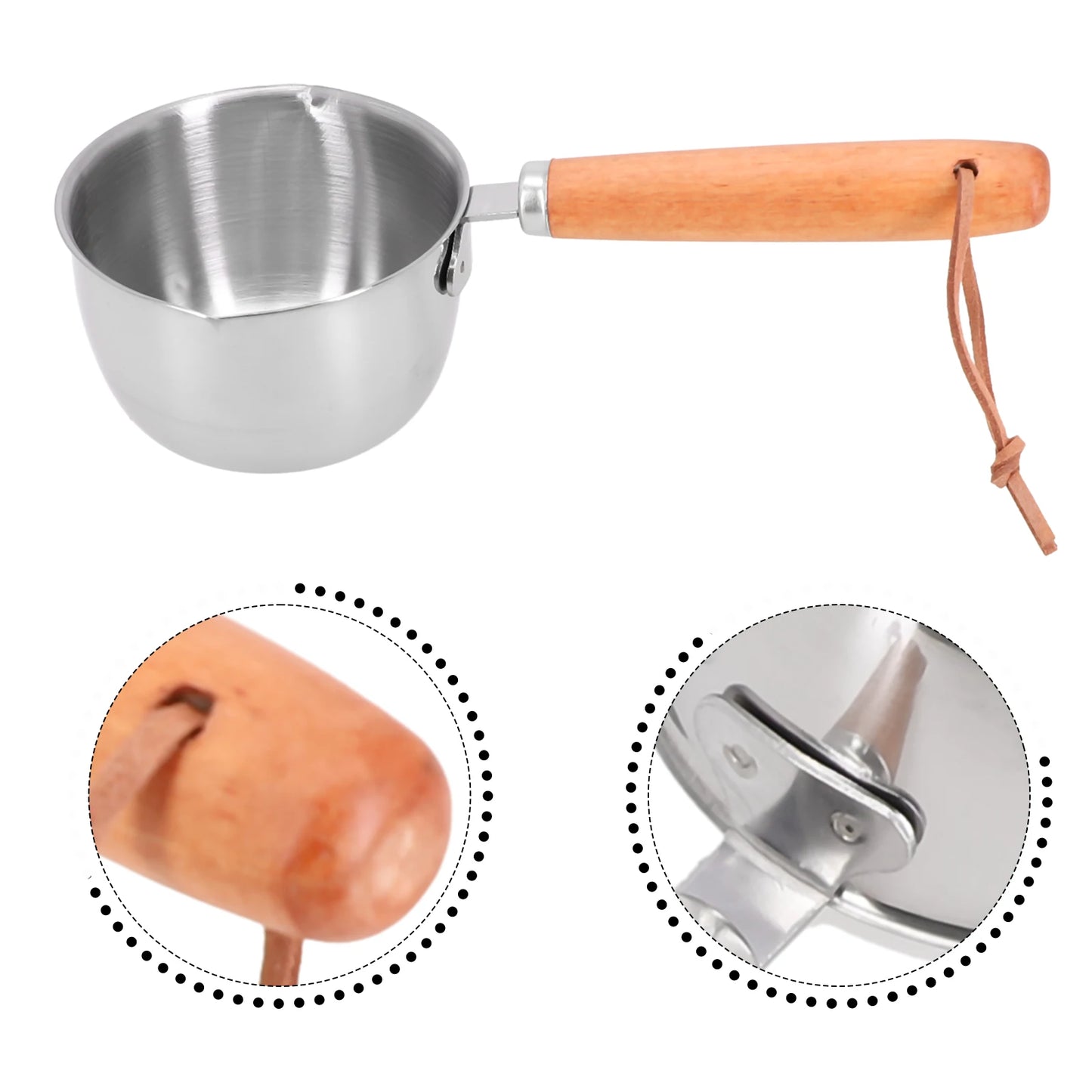Stainless Steel Hot Oil Pot Milk Pan Stainless Steel Sauce Small Saucepan Cooking Boiling Butter Warmer Melting Kitchen Pan