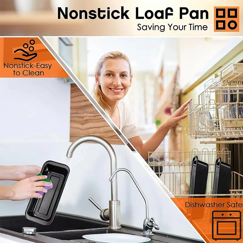 Nonstick Loaf Pan, Rectangle Carbon Steel Baking Toast Pan for Oven, Homemade Cakes, Breads, Meatloaf, Brownies Pound Cake Mold