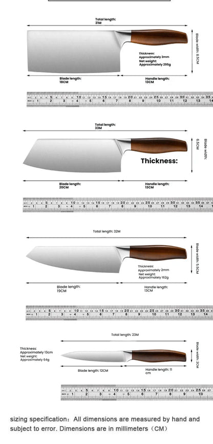 Kitchen Knife Stainless Steel Slicing Cleaver Japanese Chef Fish Cutting Vegetables Meat Cooking Knives Set Tools Kitchen Knives