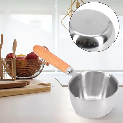 Stainless Steel Hot Oil Pot Milk Pan Stainless Steel Sauce Small Saucepan Cooking Boiling Butter Warmer Melting Kitchen Pan