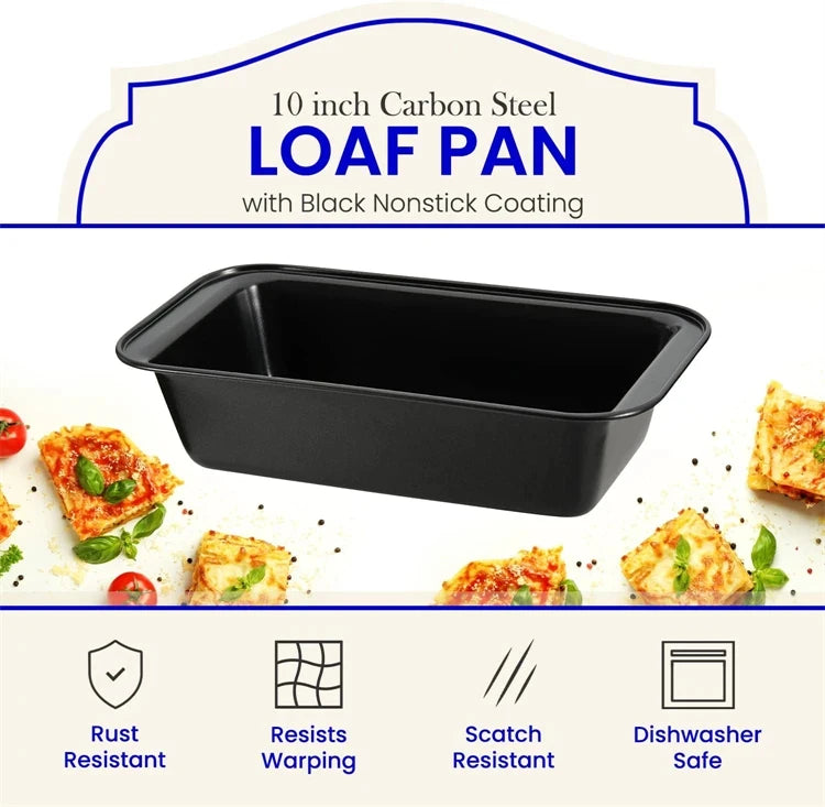 Nonstick Loaf Pan, Rectangle Carbon Steel Baking Toast Pan for Oven, Homemade Cakes, Breads, Meatloaf, Brownies Pound Cake Mold
