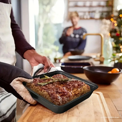Nonstick Rectangular Carbon Steel Roasting Pan | Rustproof Baking Tray for Bread Cake Professional Kitchen Utensils Carbon Steel