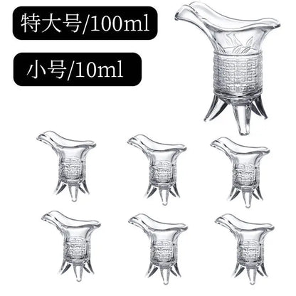 10ml/100ml-6Pcs/set Transparent Wine Glass Set Spirit Glass Brandy Whiskey Vodka Shot Glass Nordic Style Family Party Wine Set